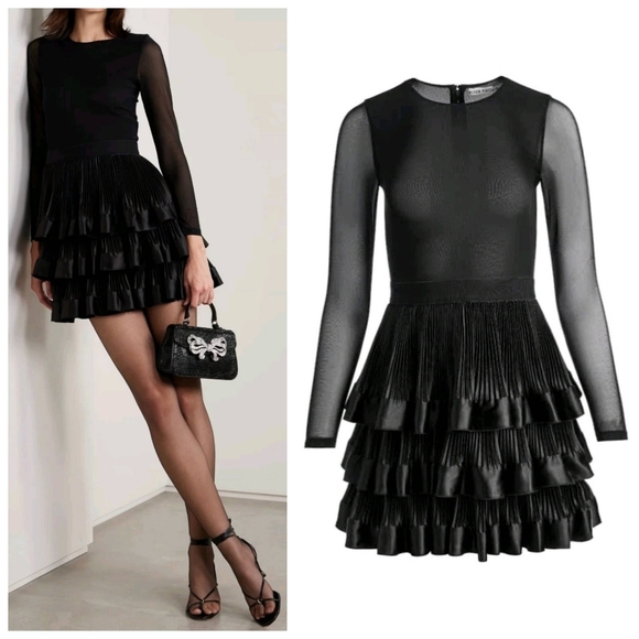 Alice + Olivia Dresses & Skirts - ALICE + OLIVIA CHARA TIERED RUFFLE MINI DRESSSIZE 2 $465